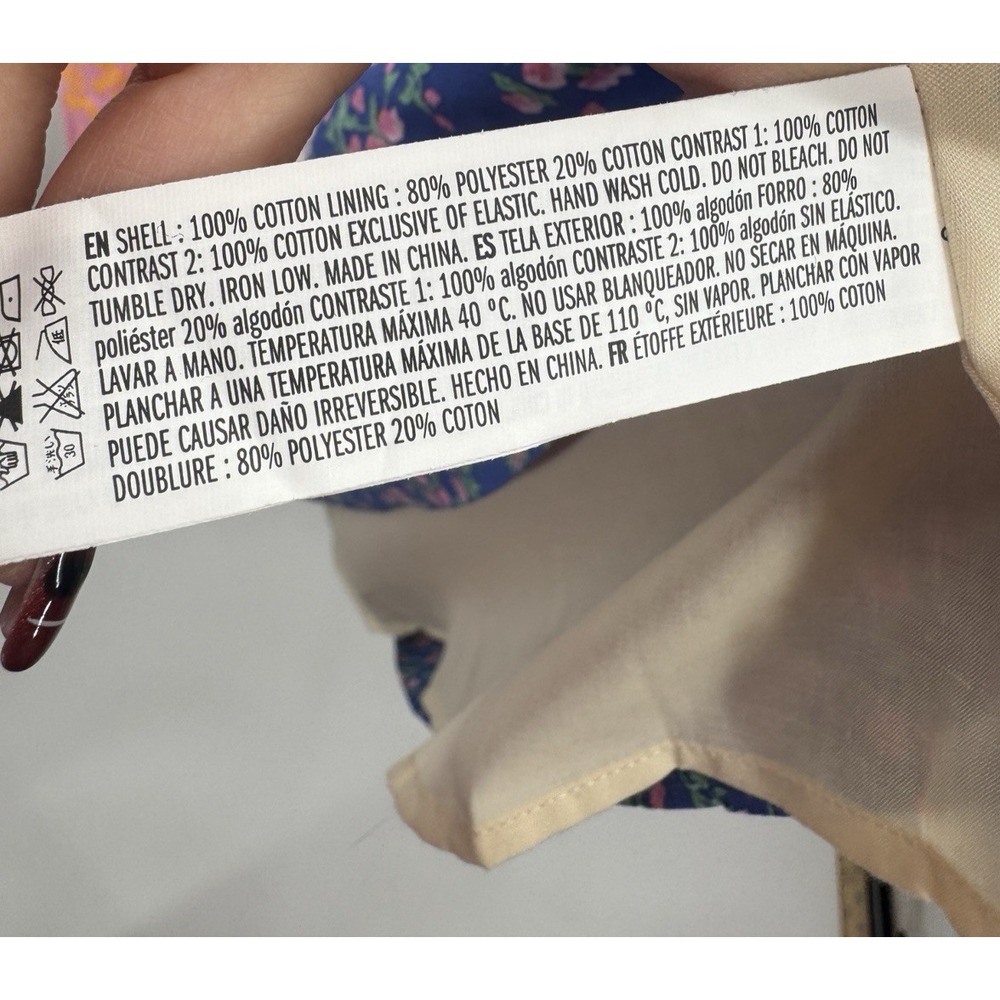English Factory Mixed Print Cotton Maxi Dress M Country Patchwork Prairie Cottag - Picture 6 of 11